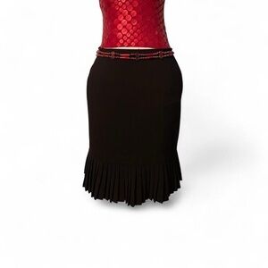 Skirtology Black Pleated Midi Skirt